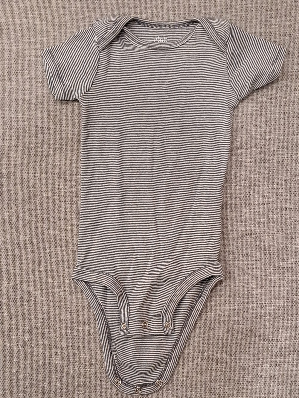Little Planet Organic Short Sleeve Stripped Bodysuit - 12 Months